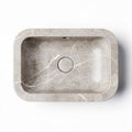 Marble kitchen sink with modern design and standard drainage 40 x 30 x 10cm